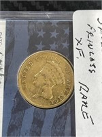 RARE 1878 GOLD PRINCESS COIN