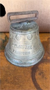 5 inch Bronze cow bell Marked “  1878