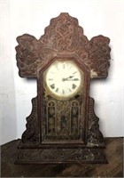 Vintage Wood Case Mantle Clock