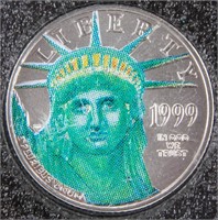 Coin 1999 $10 Platinum U.S. Coin BU Colorized