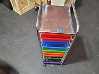 Rolling Cart with Storage Bins, and Small Storage