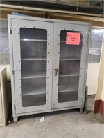 (1) Stronghold 2-Door Glass Front Storage Cabinet