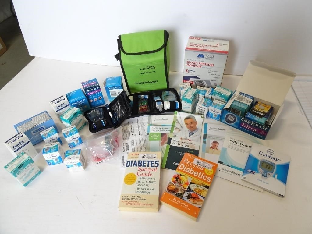 Lot of Diabetic Health Items - Expired Test