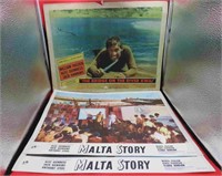 WWII Movie Lot 3 Lobby Cards Malta & Kwai Films
