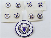 Sterling BMCO Crest Earrings Lot