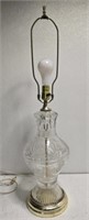 Antique crystal pressed glass lamp