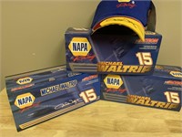 3 Michael Waltrip cars and 1 hat