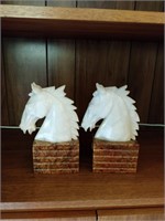 2 horse bookends - 9" tall