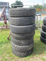 142) 7 225/70R19.5 tires w/10 hole wheels