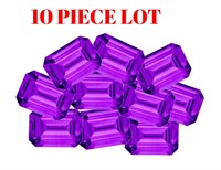 Genuine 5x3mm Dark Purple Octagon Amethyst (10pc)