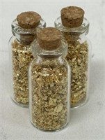 (3) JARS OF GOLD FLAKES