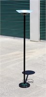 6' Tall Metal Floor Lamp with Glass Top Works