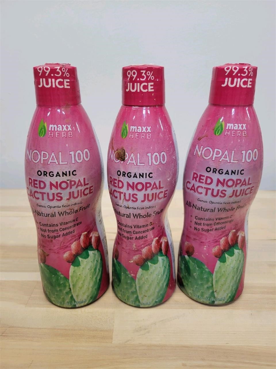 Maxx Herb Organic Red Nopal Cactus Juice 3pk