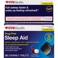 CVS Health Natural Sleep Aid Chewable Tablets, Che