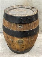 Early Wooden TOOHEYS Beer Barrel w/- Glass Top