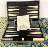 Backgammon Game In Case with Paperwork