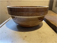 9" USA Brown Crock bowl
