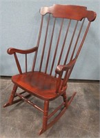 Spindle Rocking Chair w/ Mahogany Finish