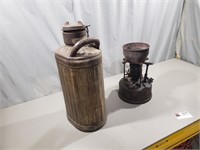 Vintage 5 Gal Oil Can & #22 Plumbers Smelter