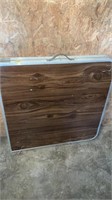 Folding table wood grain look approximately