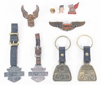 Vtg Harley-Davidson Motorcycles Watch Fobs & Pins