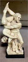 Vintage Statue of Hercules & Diomedes Wrestling