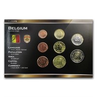 Belgium 1 Cent To 2 Euro 8-coin Euro Set Bu