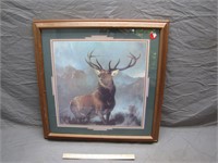 Nice Framed Deer Painting "Monarch of the Glen"