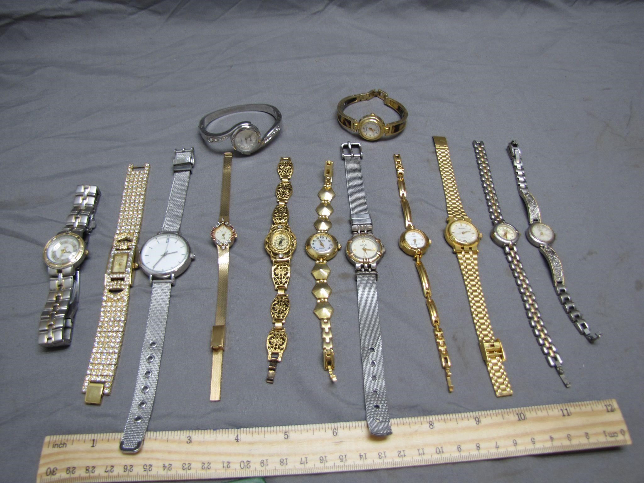 Lot of Assorted Gold & Silver Colored Watches