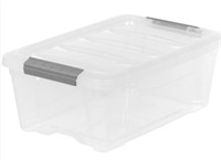 Iris Buckle Up Storage Set, 12.9 Quart, Clear, 4