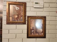 Pair of framed decorative prints