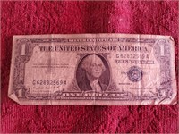 1957 A Silver Certificate Dollar