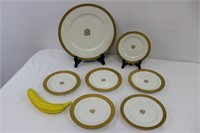 Vintage Limoges Saucers & Serving Dish