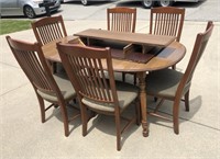 TELL CITY Dining Room Table and Chairs