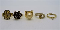 LOT OF 5 ADJUSTABLE RINGS