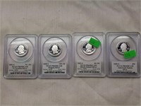 Lot of 4 Solid Silver Bullion Quarters