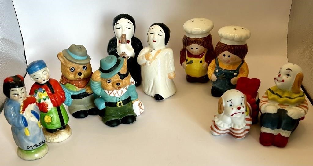 Clowns, Cook, Singer, Gardener S/P Shakers