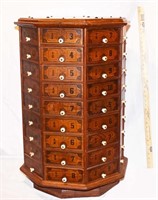 LATE 19c, EARLY 20c OCTAGONAL HARDWARE CABINET