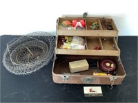 Metal Tackle Box & Fish Basket