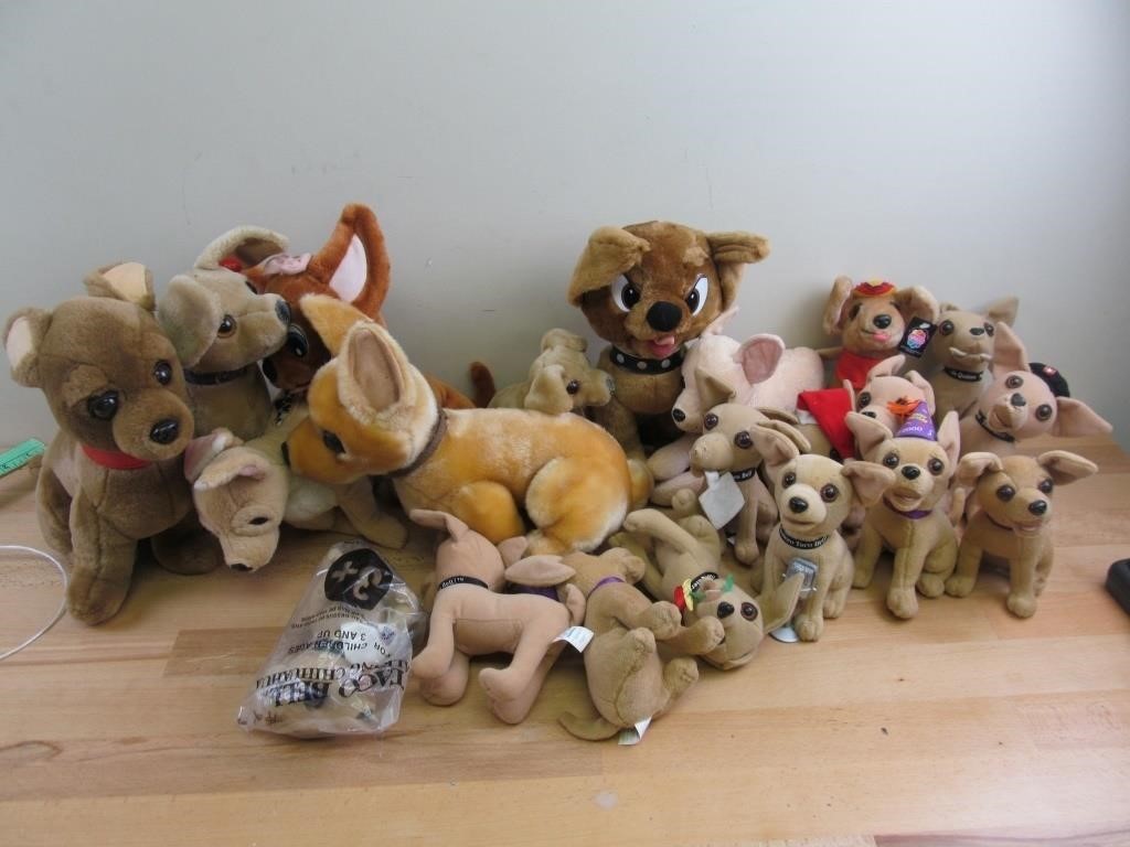 Huge Collection of chiuahua Plush Toys