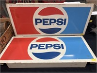 (2) Pepsi-Cola Steel Signs