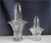 Vintage Decorative Clear Glass Baskets