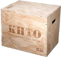 Khto Fitness Wood Plyometric Jump Box- 3-in-1 Wood