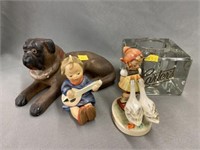 Hummel Figurines with Candle Holder