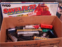 Tyco Santa Fe 72 train set in box and a box