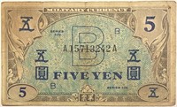 US Military WWII 1945B 5 Yen Japan