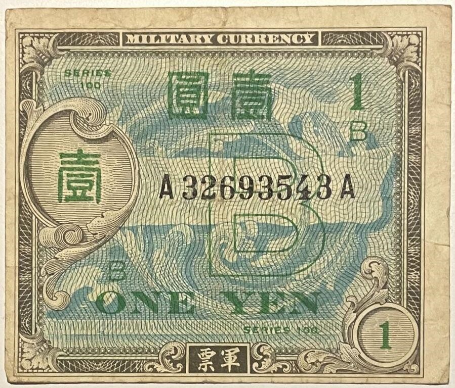 US Military WWII 1945B Yen Japan