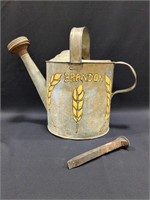 Vintage watering can hand painted Brandon