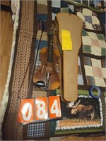 vintage violin with 2 bows