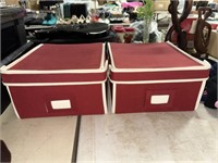 2-RED FILE BOXES